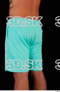 Leg turquoise shorts brown shoes of Leland 0004